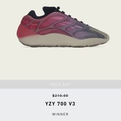 New Adidas Yeezy 700 V3 Fade Carbon