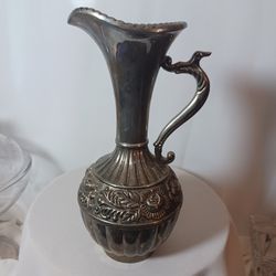 Vintage Silver Plated Ornate Pitcher
