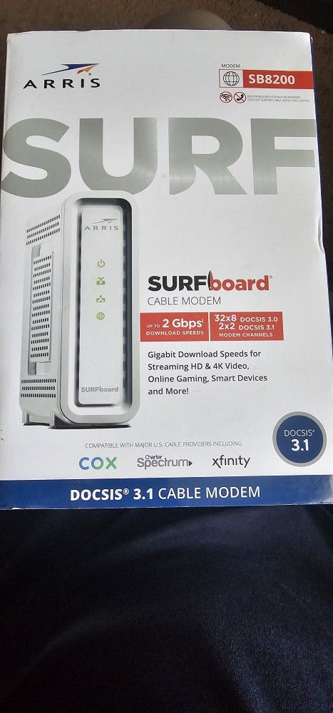 ARRIS SURFboard SB8200 DOCSIS 3.110 Gbps Canle Modem