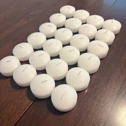 24-Pack White Unscented Tea Light Candles – Individually Wrapped