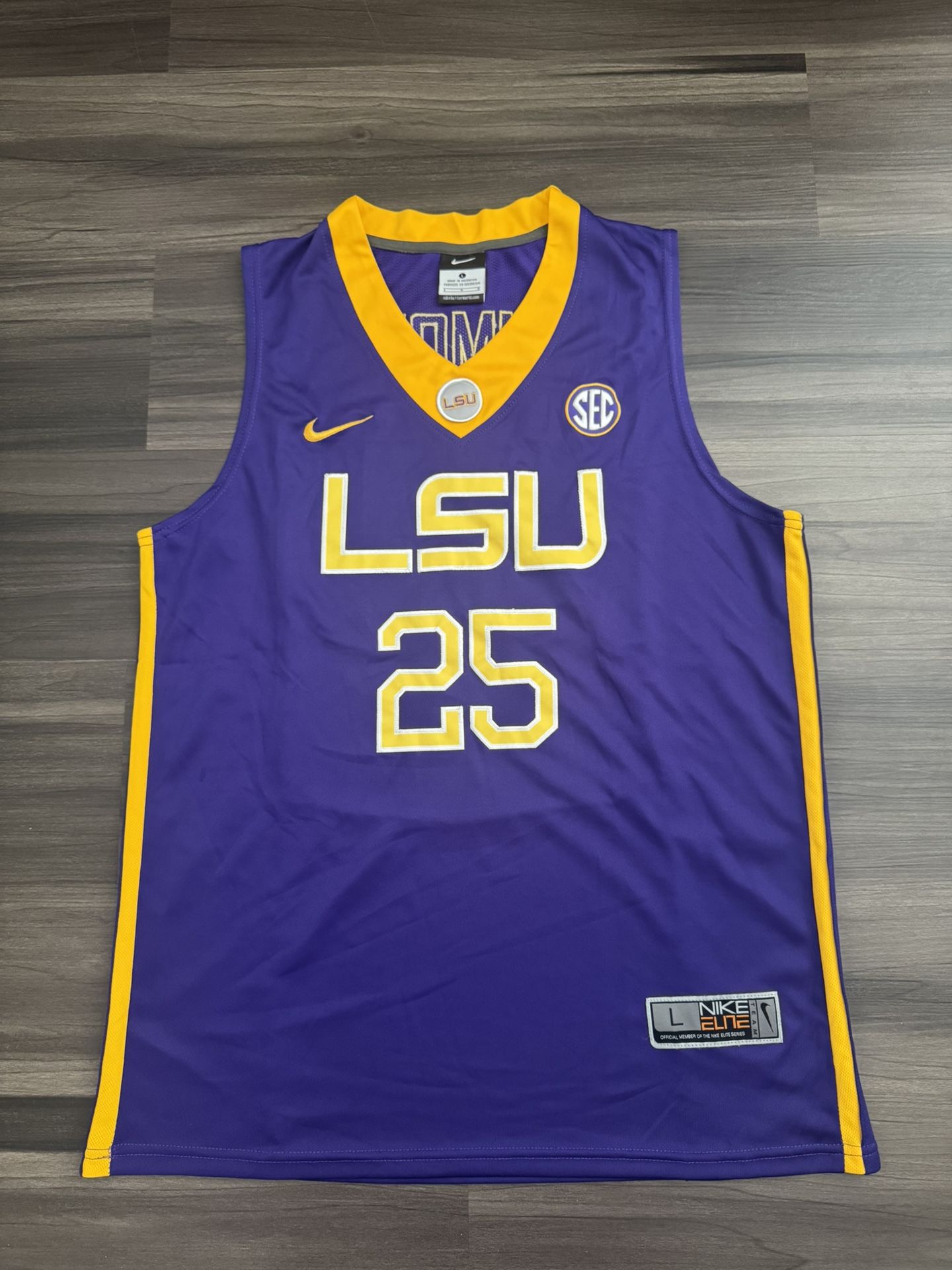 Nike Team Elite Ben Simmons LSU Tigers NCAA Basketball Purple Jersey Adult Large