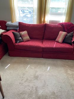 Vintage looking red sofa