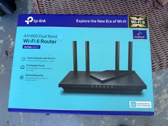 TPLink AX1800 Dusl Band Wi-Fi 6 Router