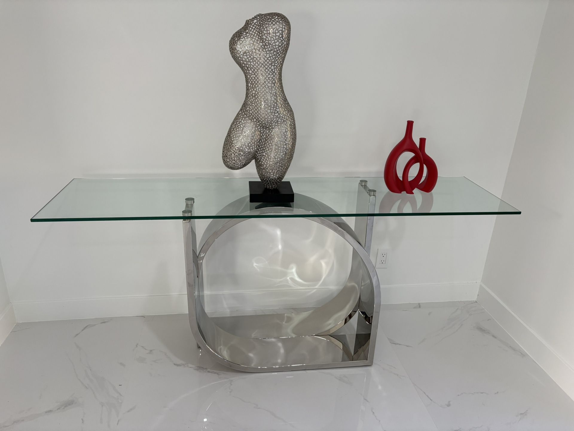 Modern Glass Console Table (“El Dorado” Moving Sale!)