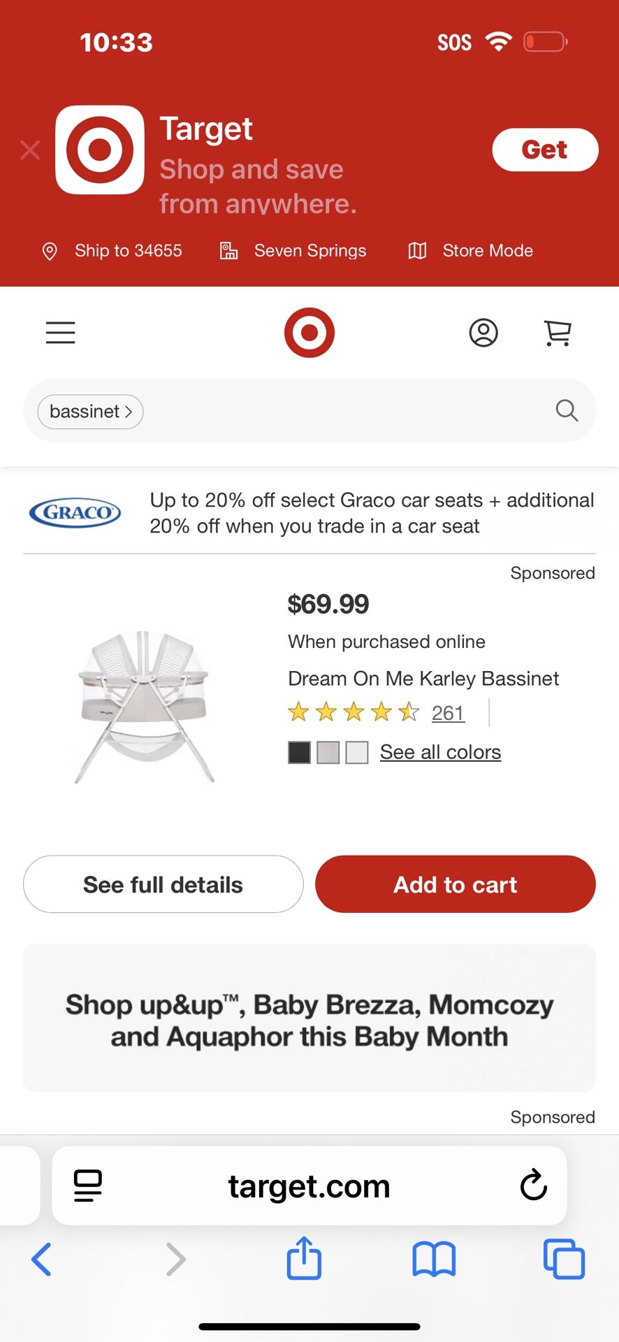 Good Up Bassinet Basically Brand New 50$