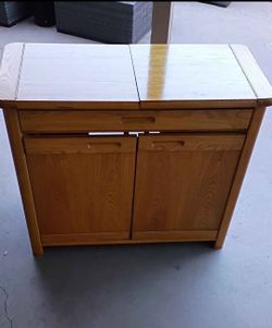 1991 Thomasville Solid Oak Table Flip-Top Server – Excellent Condition