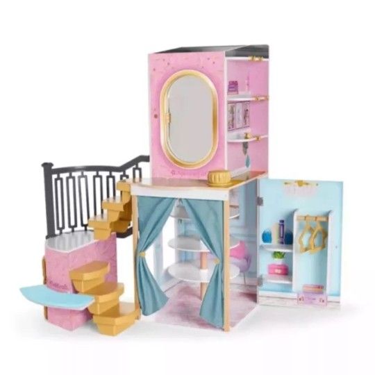 American Girl x KidKraft Custom Closet Wardrobe for 18 inch Doll Clothes Playtime Dollhouse