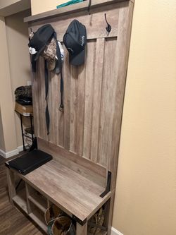 Entryway Hall Tree with Bench and Hooks