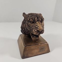 TIGER BUST GOLD COLORED RESIN