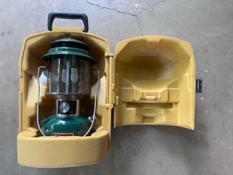 Vintage Coleman Camping Lantern & Carry-Case