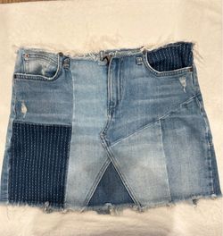 Joe’s Jeans Patchwork Denim Mini Skirt