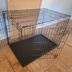 Brand New 42" Xxl Dog Crate Up To 90 Lbs 2 Doors, Tray &  Potty Training Divider  Folding Dog Cage Animal Kennel Jaula De Mascota/ Add A 42" Bed $20 