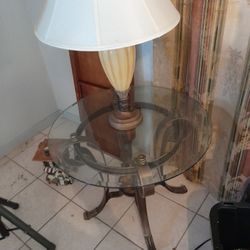Oval & Round Glass Table. 