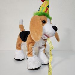 Birthday Plush Walking  Talking Barney  Dog