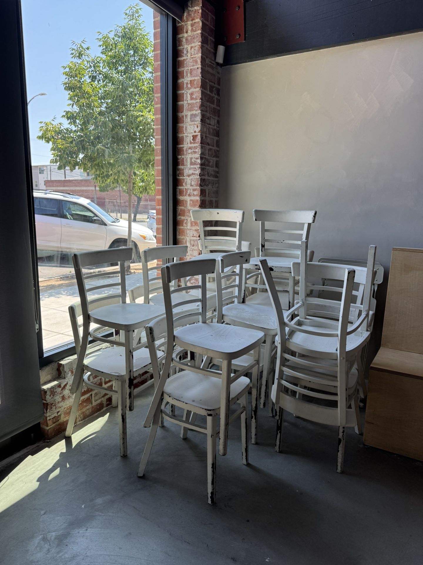 Set Of 14 Rustic Chairs