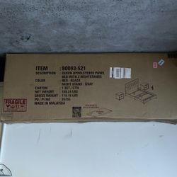 Queen Bed Frame And 2 Drawers 