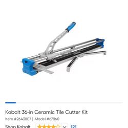 36" Kobalt Ceramic Tile Cutter. 