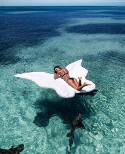 Angel Wings Floating Bed White Wings Cushion Bed Gold Wings Swimming Ring Floating Row Adult Water Floating Boat