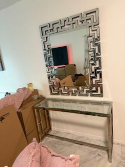 Table and mirror