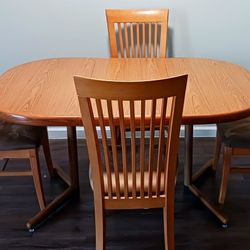LIKE NEW Dining Room Table With Chairs