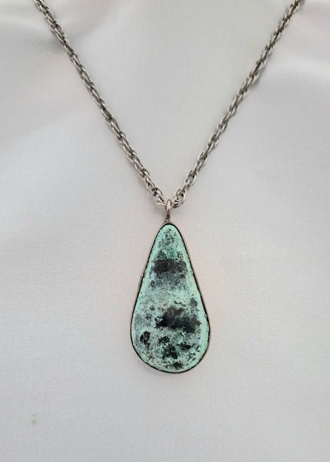 Handmade Chryosocolla Pendant Necklace