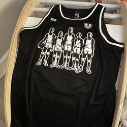 EFF Black Fives Basketball Jersey LARGE