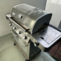 Monument 4-Burner Propane Gas Grill w/ Cabinet + Cover Included