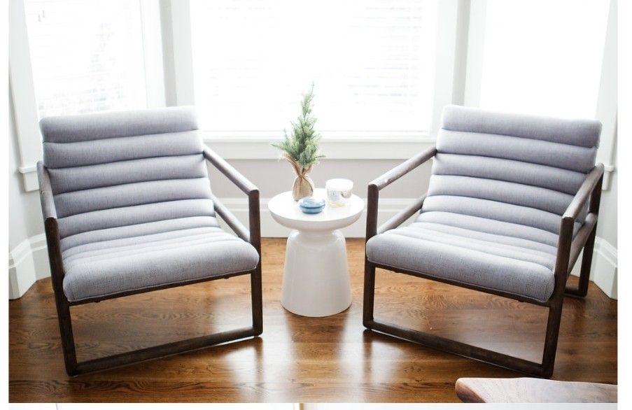 Four Hands Pair of Fitz Dorell Gauch Chalk Chairs Retail $2500