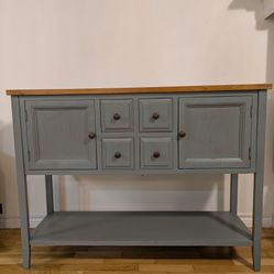 Barn Blue 45.7'' Solid Wood Console Table