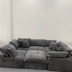 BRAND NEW GREY SECTIONAL CLOUD SAME DAY DELIVERY