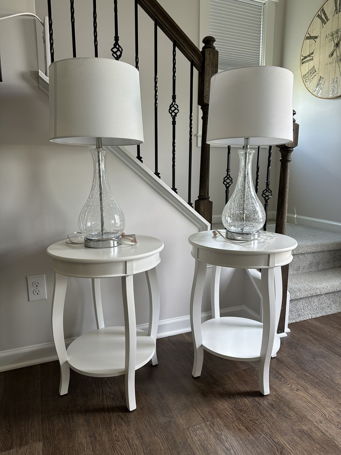 Round Accent End Table Lamps