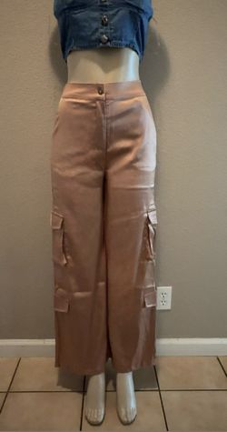 Silky Pants Black And Champagne Color