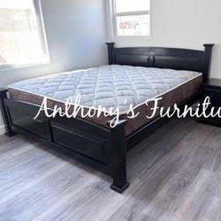 New King Bed With Mattress 