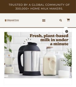 Almond Cow Milk Maker Machine + Glass Jug
