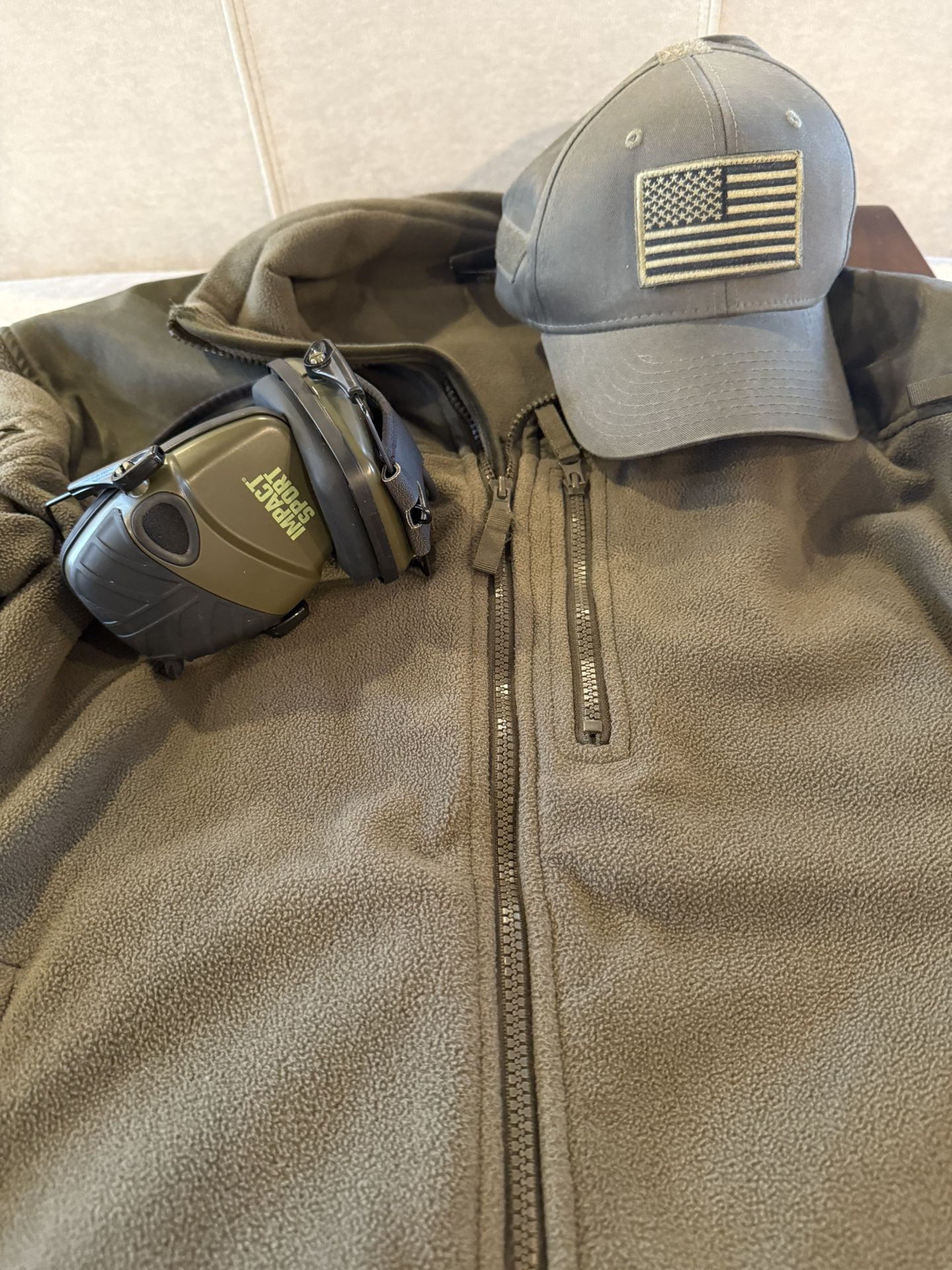 Ranger Green - Poly Fleece + Hat + Ear Pro Combo - Pristine Condition Range Set