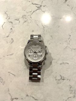 Michael Kors Runway Stainless Steel Chronograph Silver-Tone Watch (MK5076), 38mm
