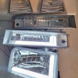 92-96 Ford F150 F250 F350 Bronco LED DRL Headlights Luces Micas Calaveras Faros Faroles Focos Headlamps