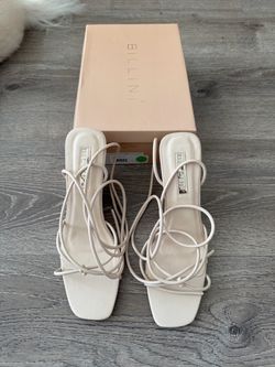 Billini Strappy Lace-Up Heeled Sandals Size: 10W
