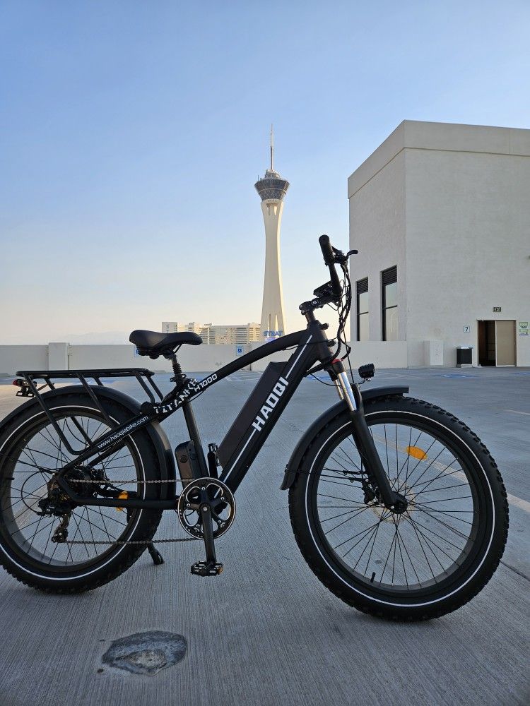 Nice HAOQI Leopard Pro Ebike  48v 750w Fat Tire  28 Mph Long Range Electric Bike 