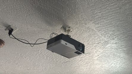 Home Projector with Ceiling Mount and screen