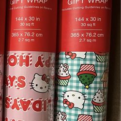 *Hello Kitty Wrapping Paper 30sq Ft.*