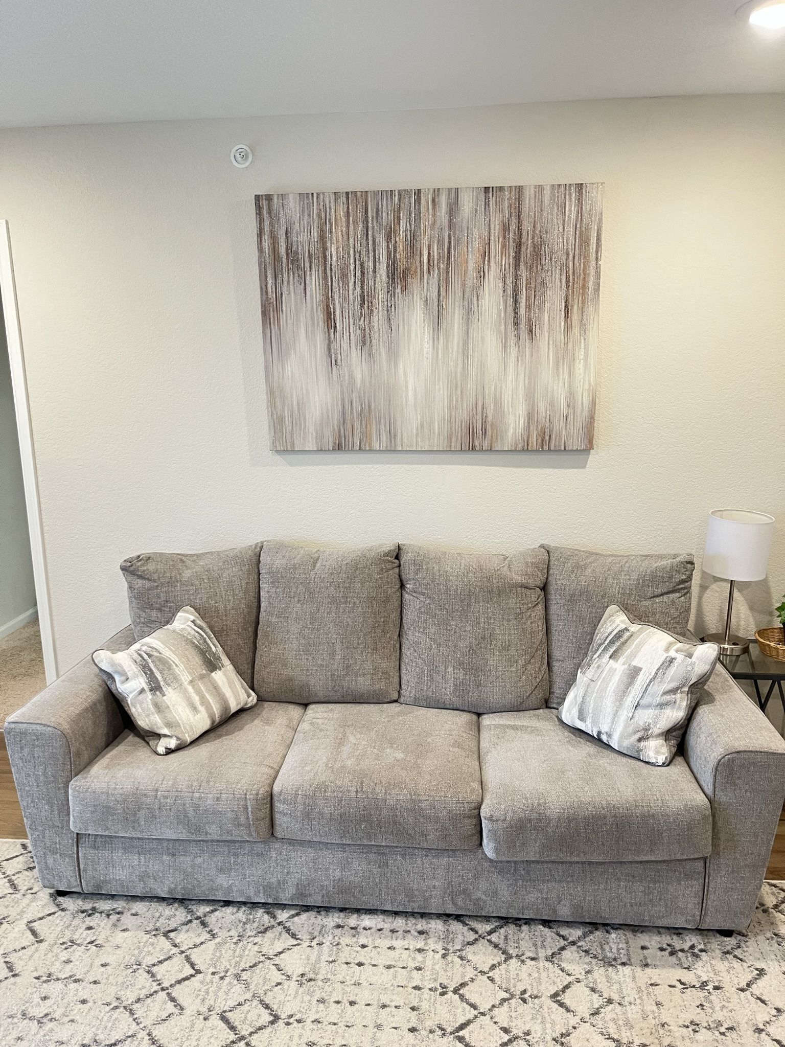 Gray Couch With Pillows