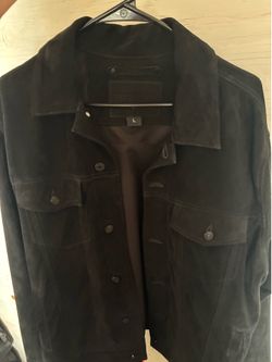 Thursday Boots Suede Trucker Leather Jacket Size Large