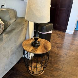 Side table and lamp