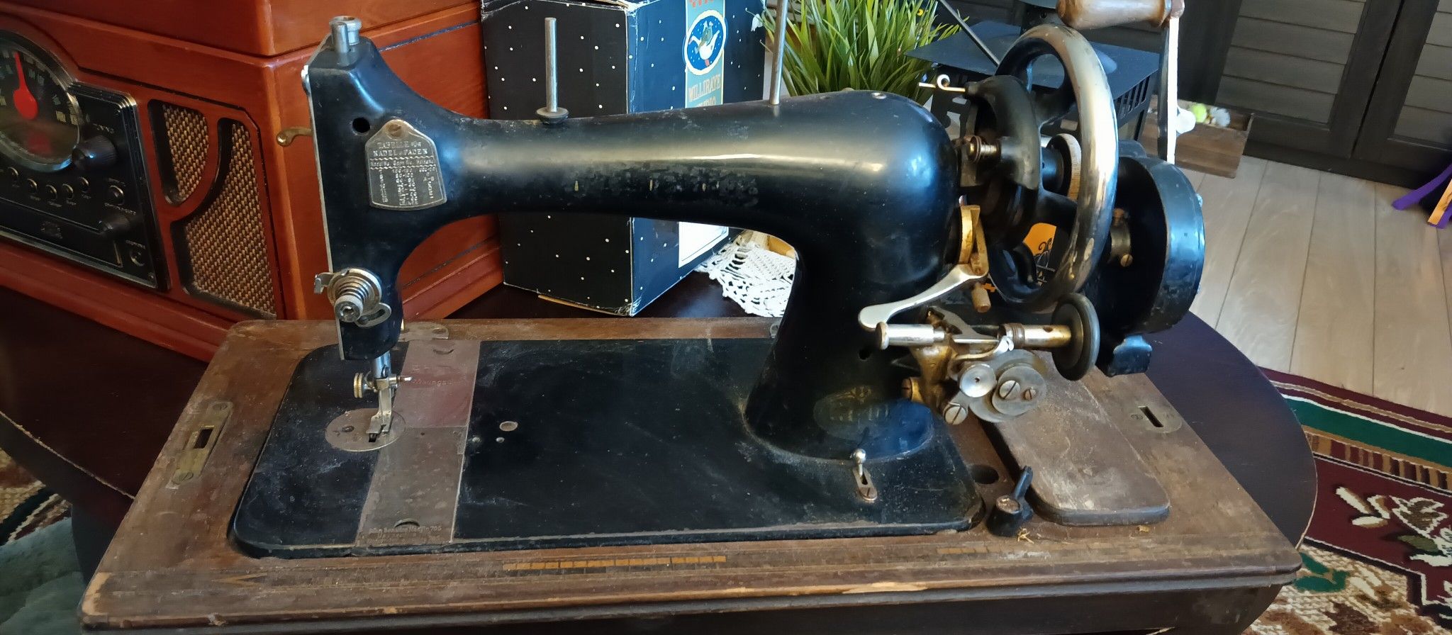 Antique German Phoenix Hand Crank Sewing Machine