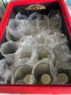 Flameless candles in glass holders (4 different sizes)