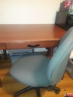 Solid Oak Desk & Chair 30x42" Top