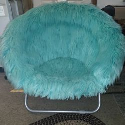Large Adult Size Papasan Chair! Foldable! Furry! 