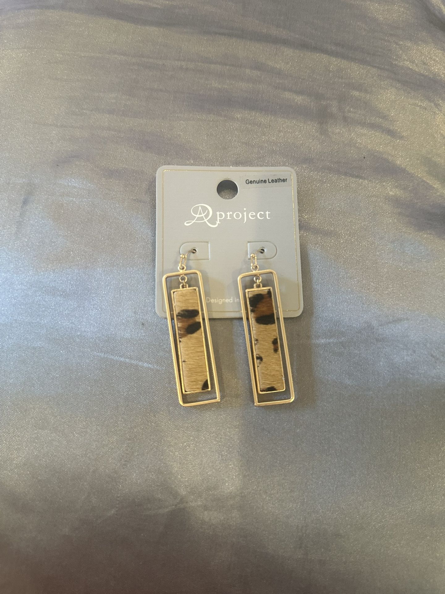 Cute Earrings. Brand New. Genuine Leather.