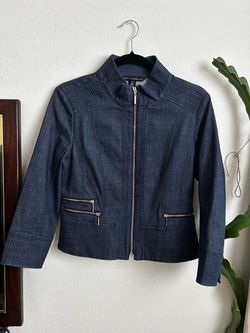 dark blue denim jacket